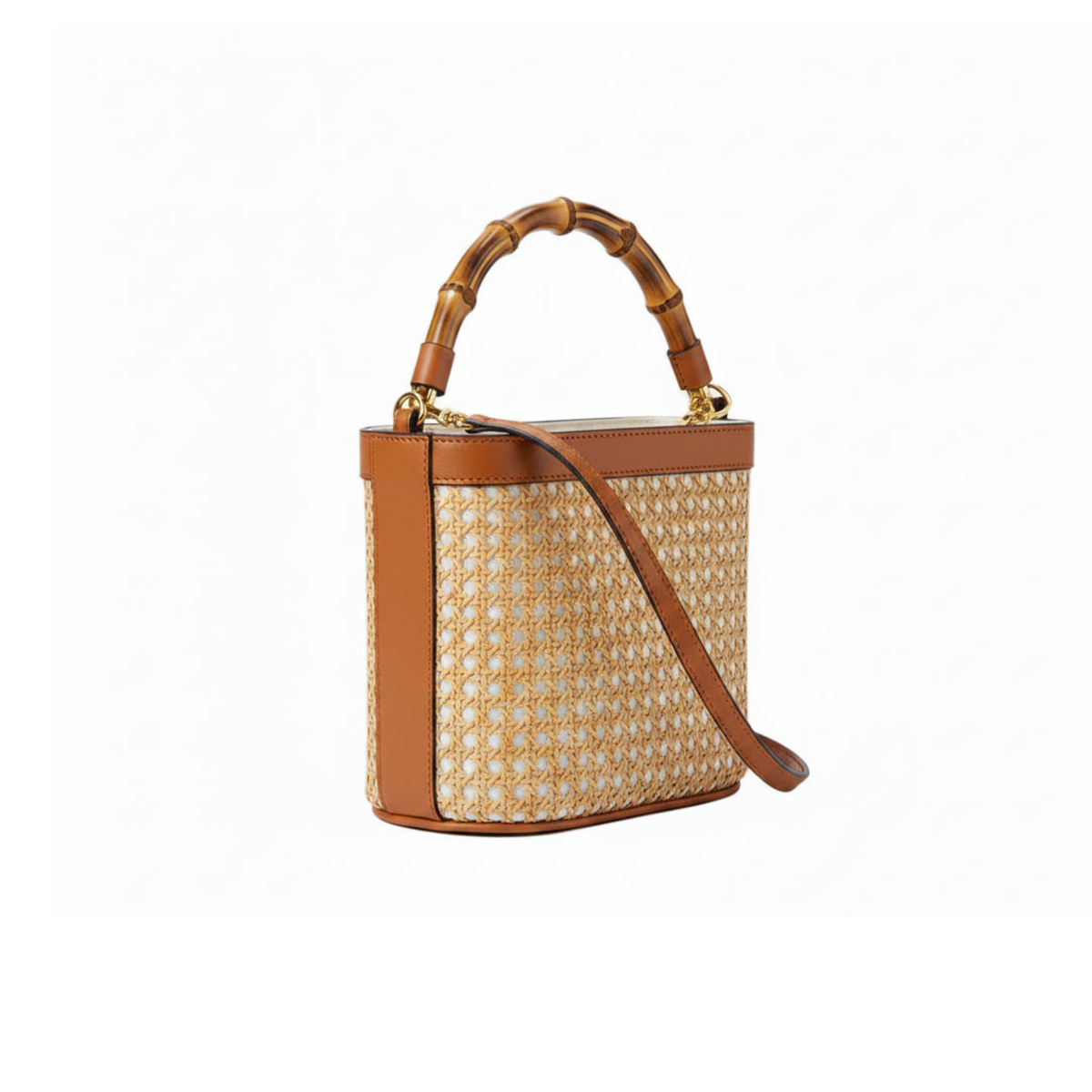 Tara Cane Wicker Bucket Bag