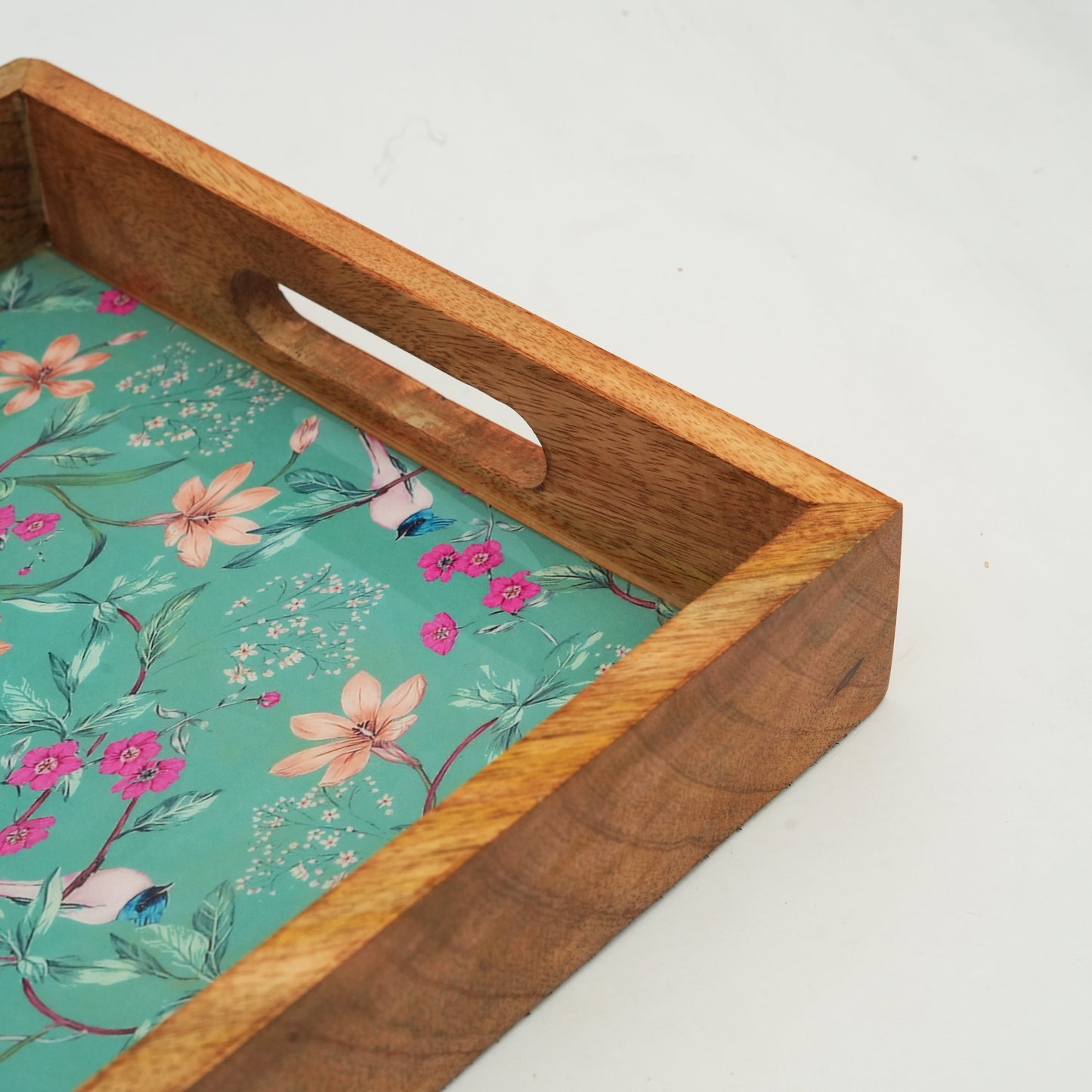 Aqua Flora Serving Tray