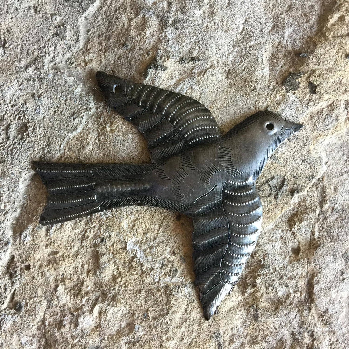 7" Small Metal Bird, Decorative Accent Handmade Figurine