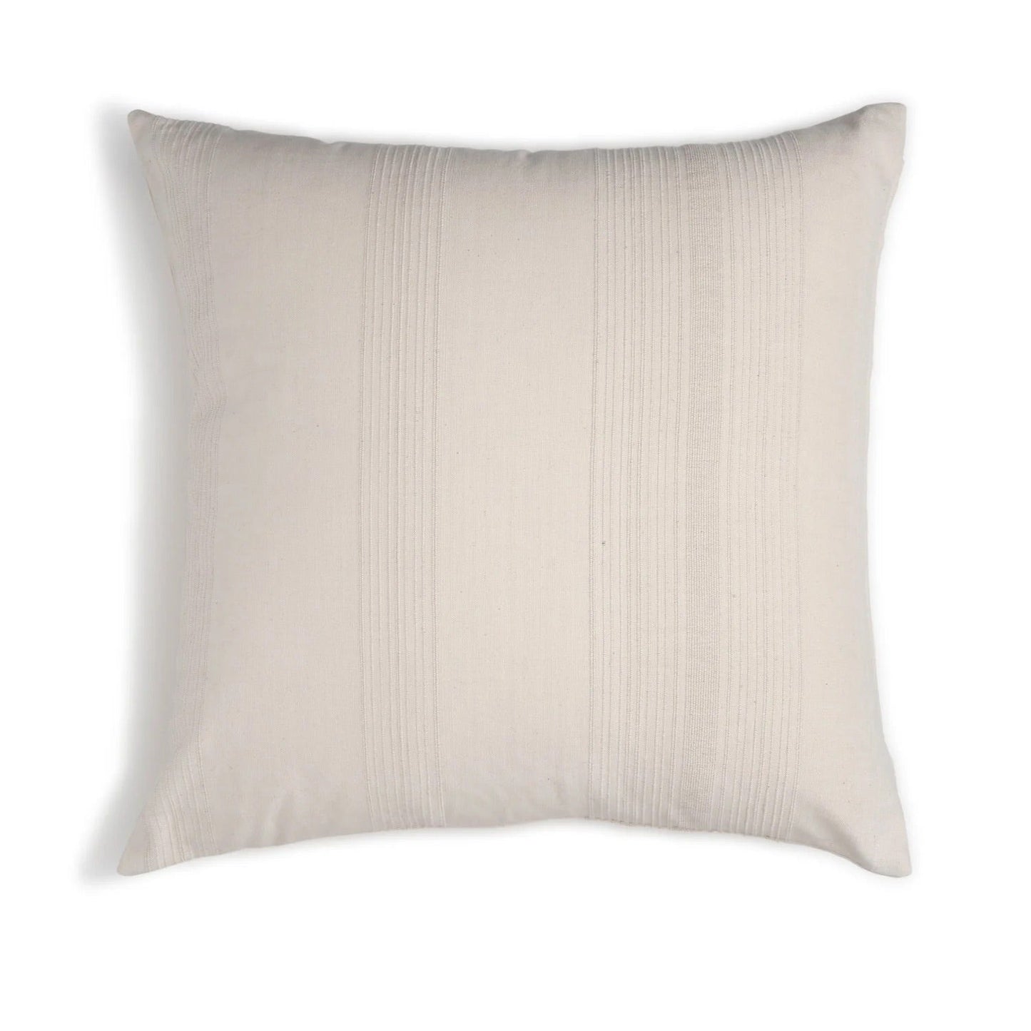 Cotton Throw Pillow with Insert | Handwoven Raised Weave | Fair Trade | ECOLOOM