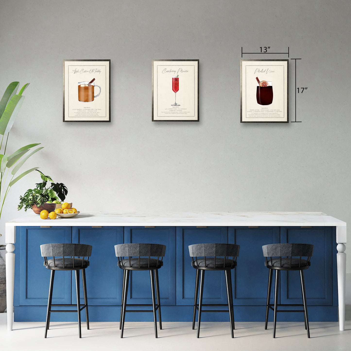 Watercolor Mulled Wine Cocktail and Recipe