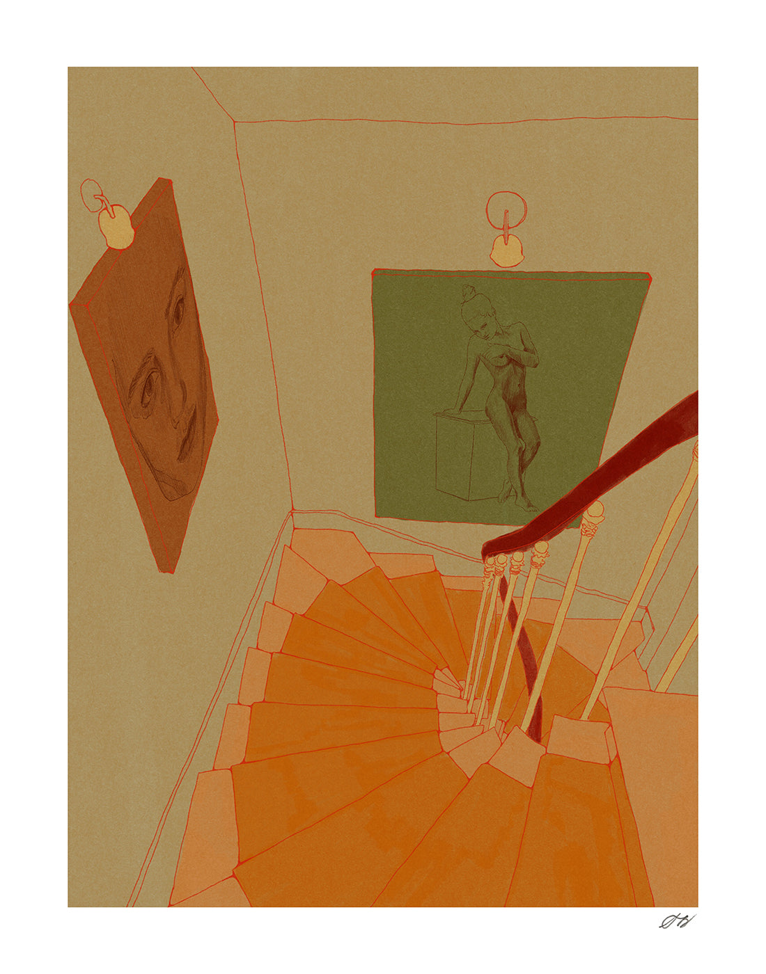 Stairs Print by Stephanie Browne