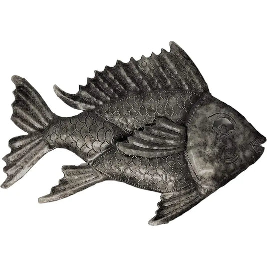 9" x 6" Fair Trade Handmade from Recycled Fish Art