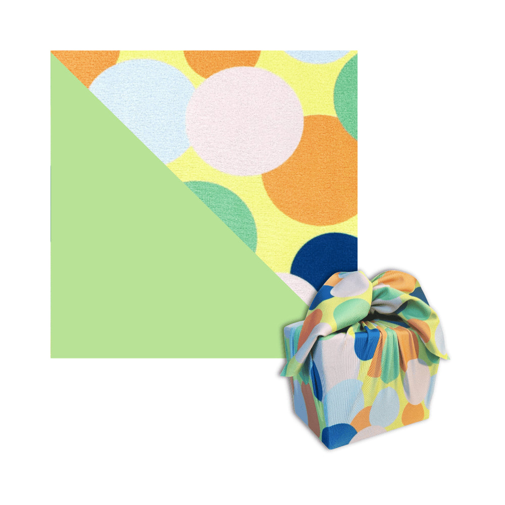 Set of 3 (S, L, XL) Reusable Cloth Furoshiki Gift Wrap | Polka Dot & Deep Blue