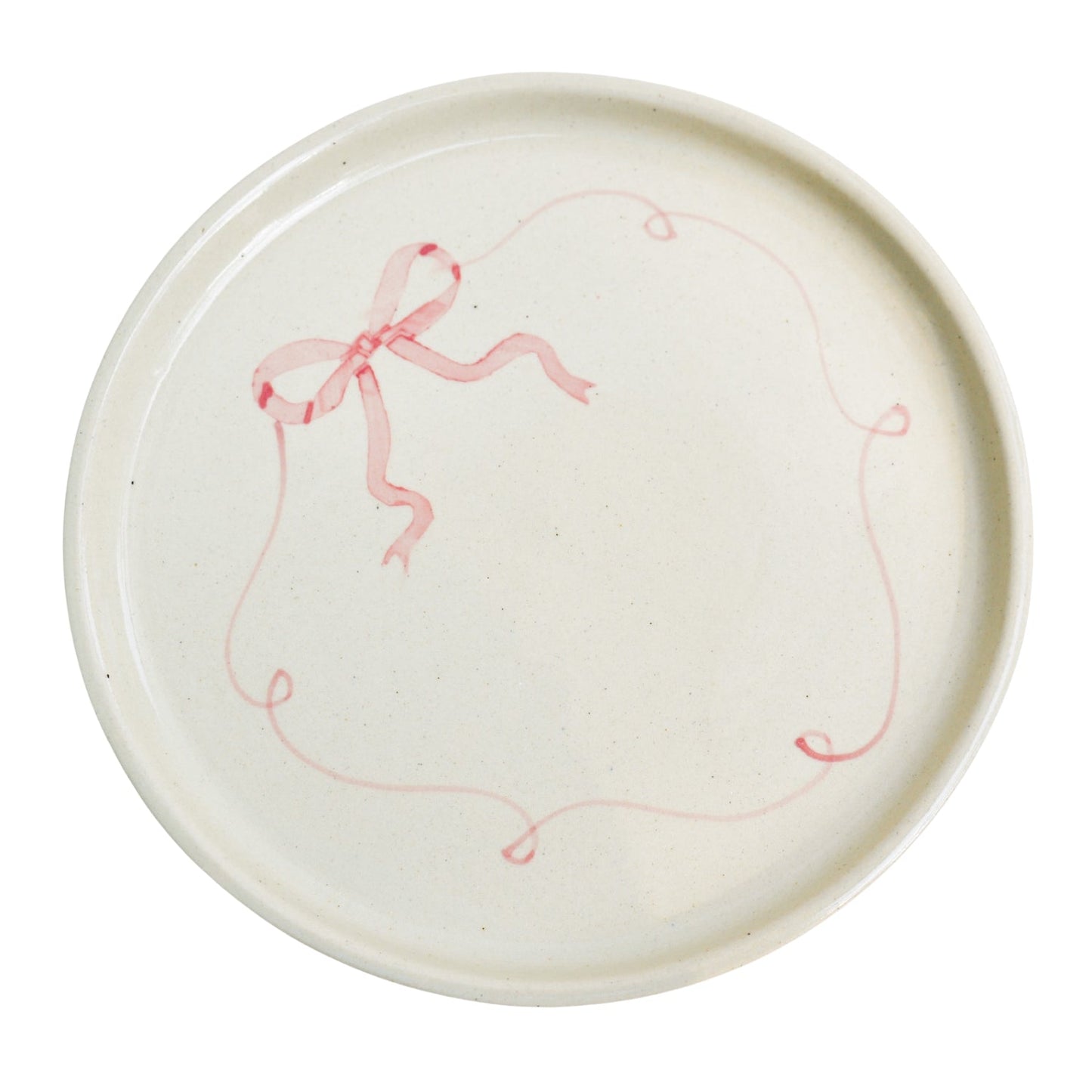 Ceramic platter - Bow, 7 Inches Set of 2