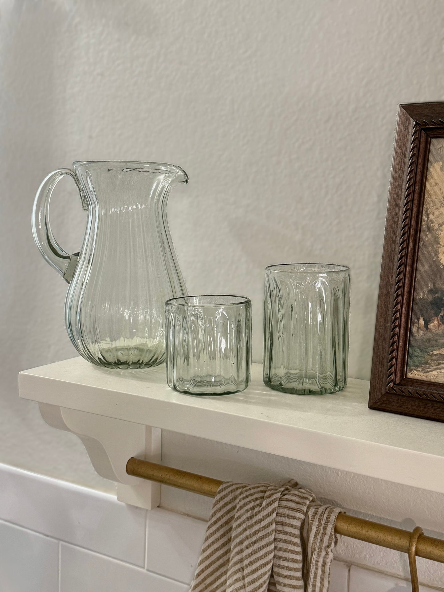 Handblown Fluted Tumbler, Set of 2