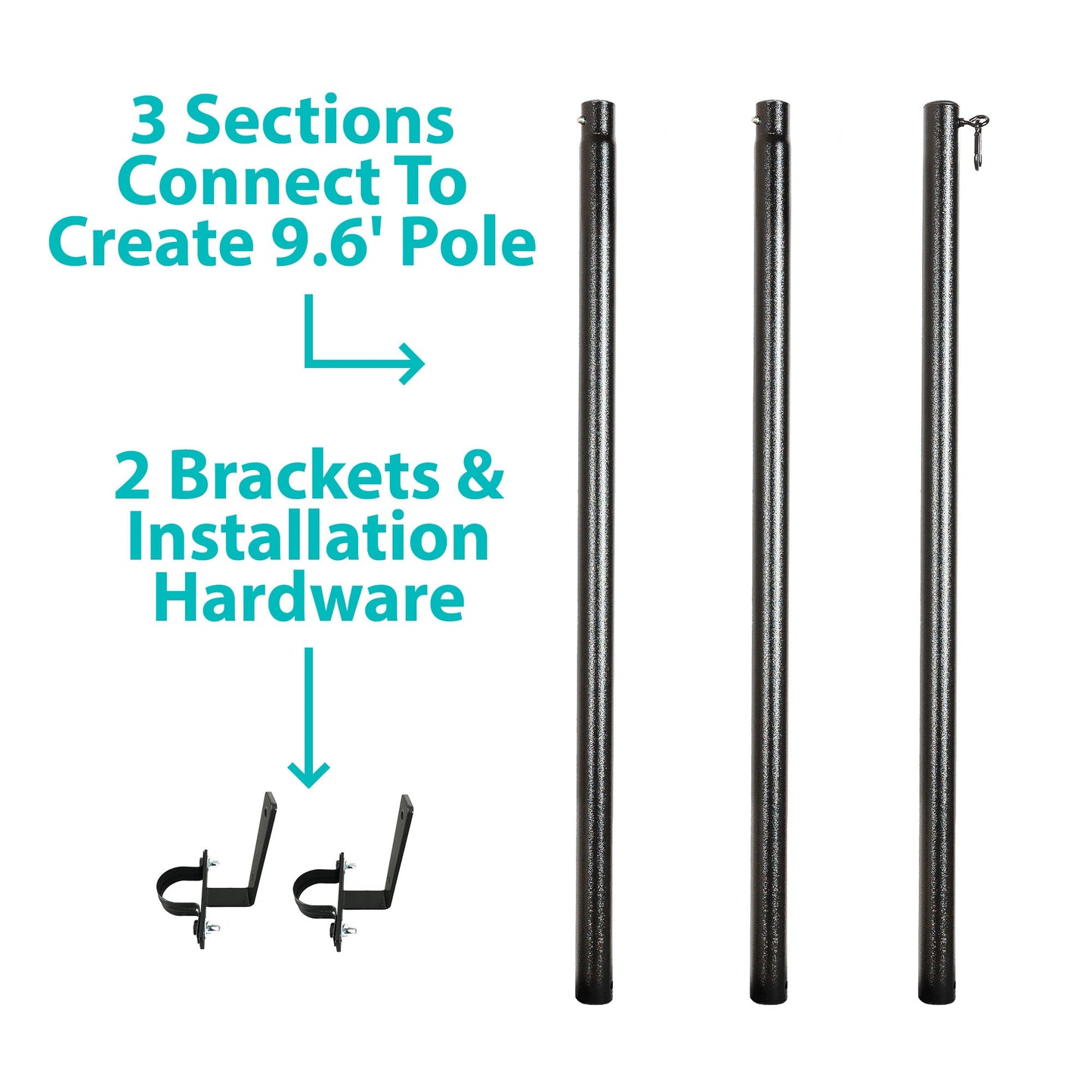 String Light Pole Stand With Brackets