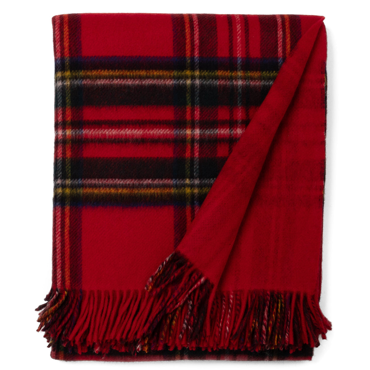 Prince of Scots Double Merino Reversible Throw (Royal Stewart)