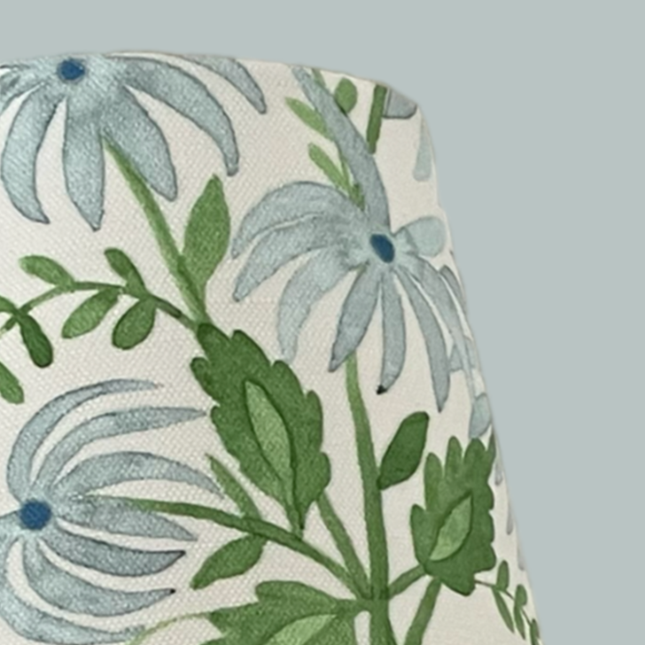 Blue Floral Chandelier Lampshade