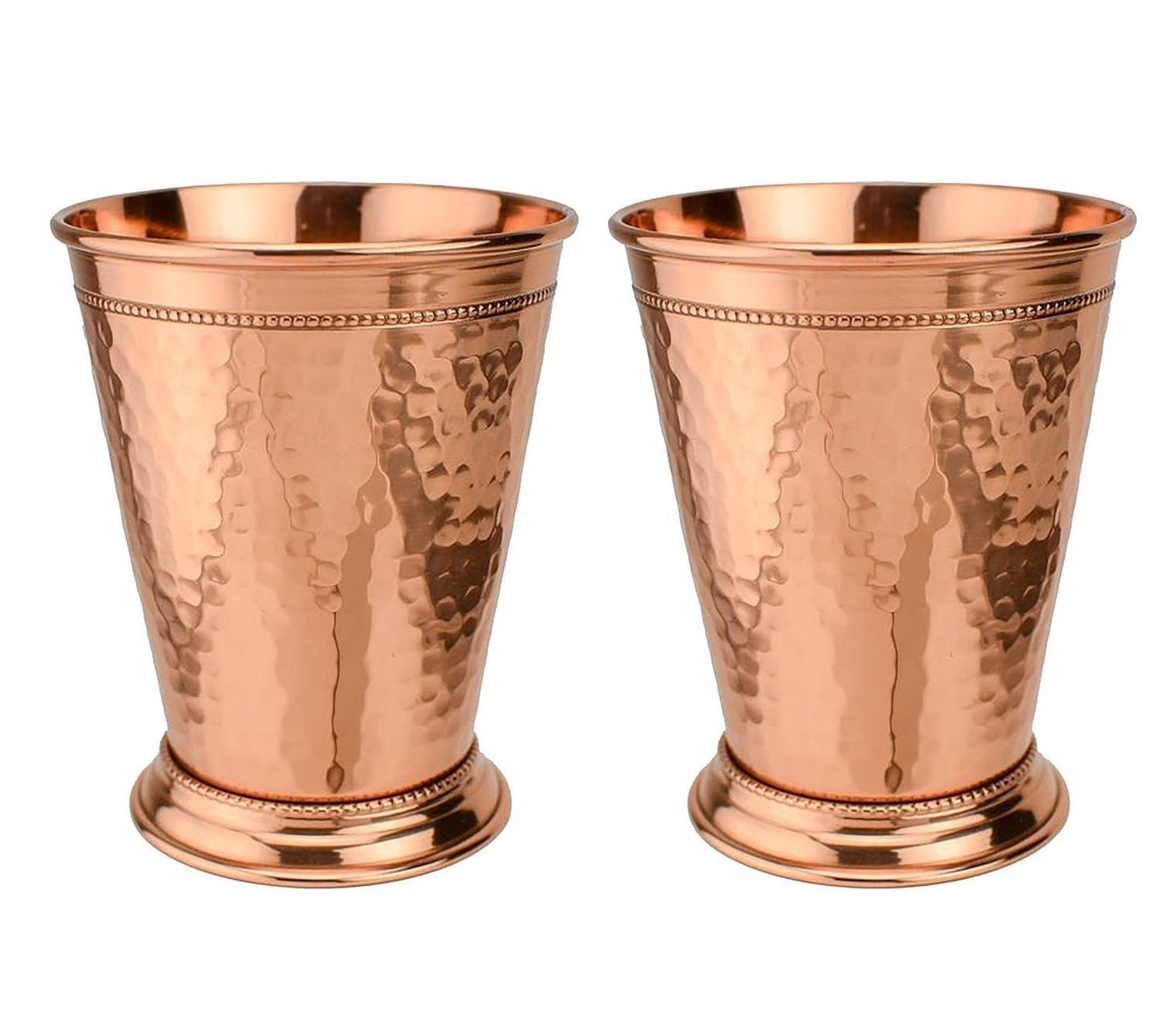 S/2 Hammered Copper 12 Ounce Mint Julep Cup
