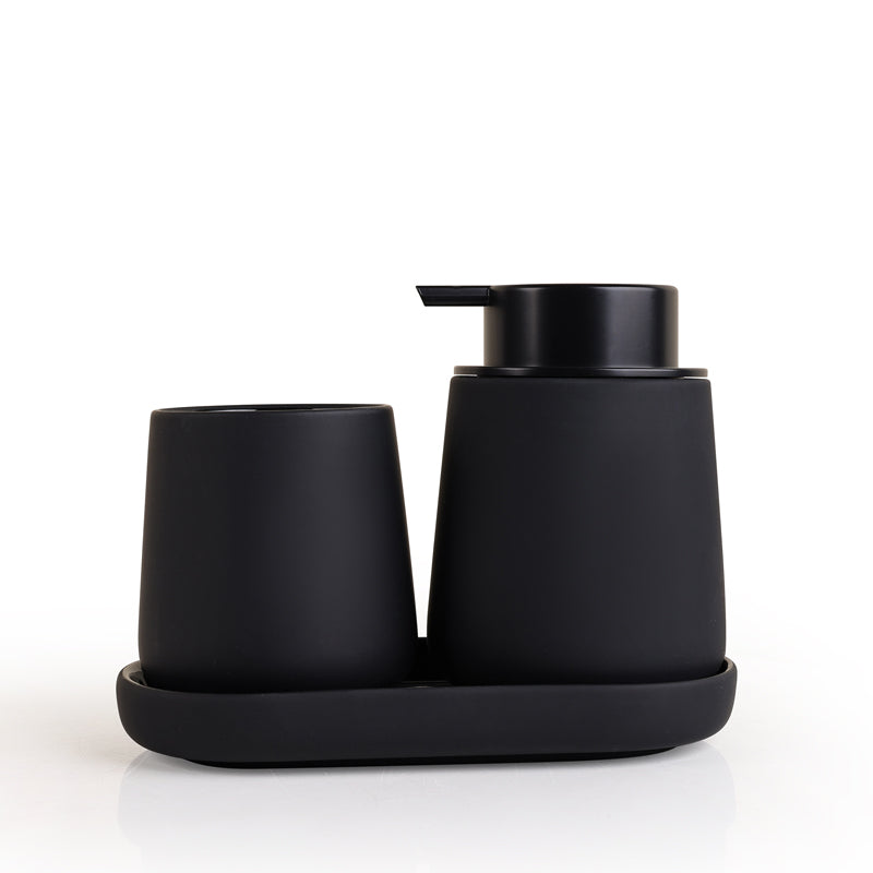 Rubber Paint Foaming Bathroom Accessories Set Sustainable Ceramic