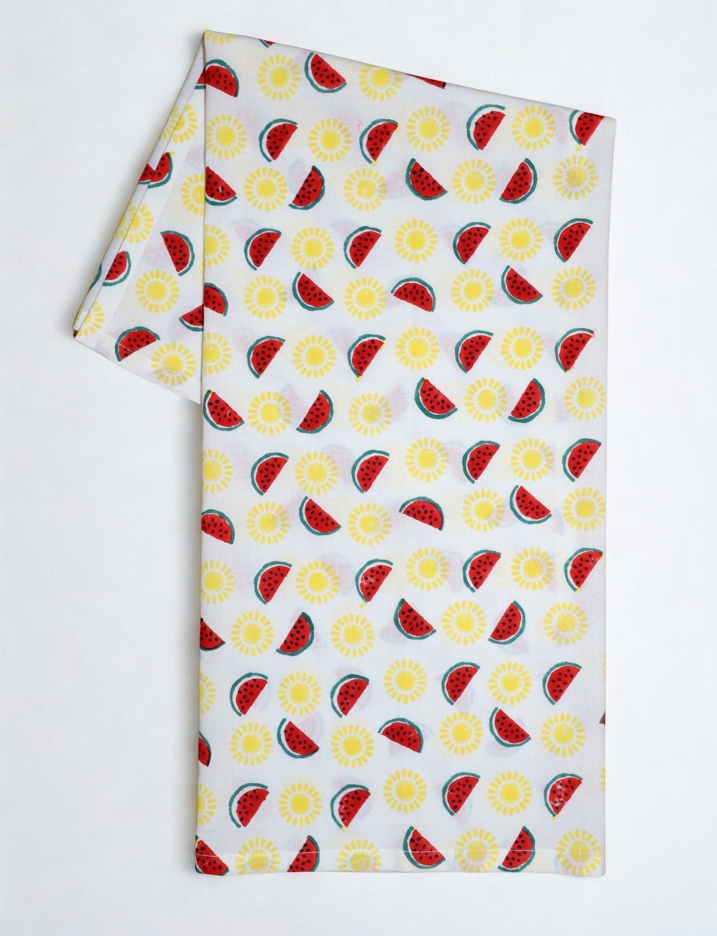 S/2 Watermelon & Sun Cotton Tea Towel