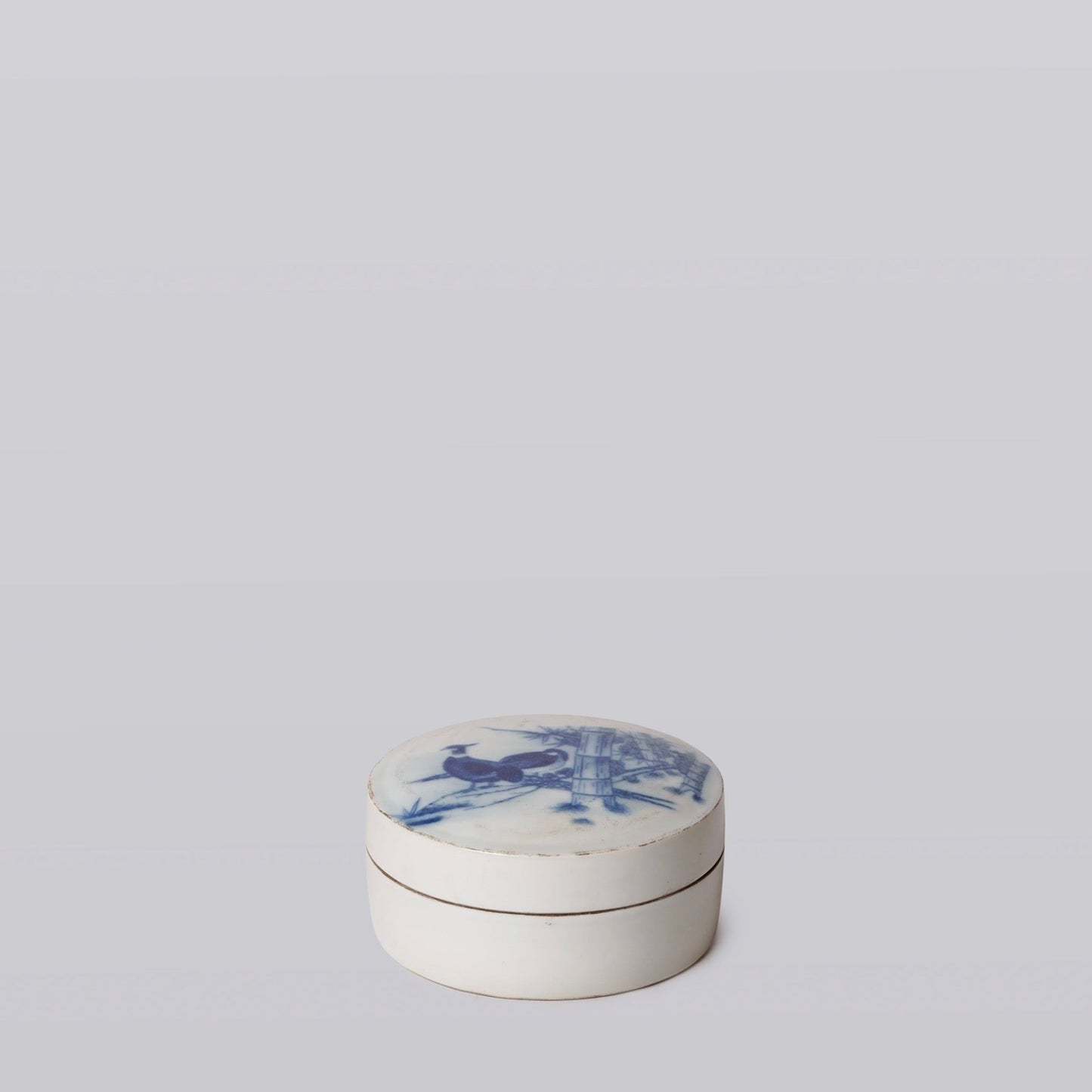 Blue and White Porcelain Pheasant Pair Ink Box