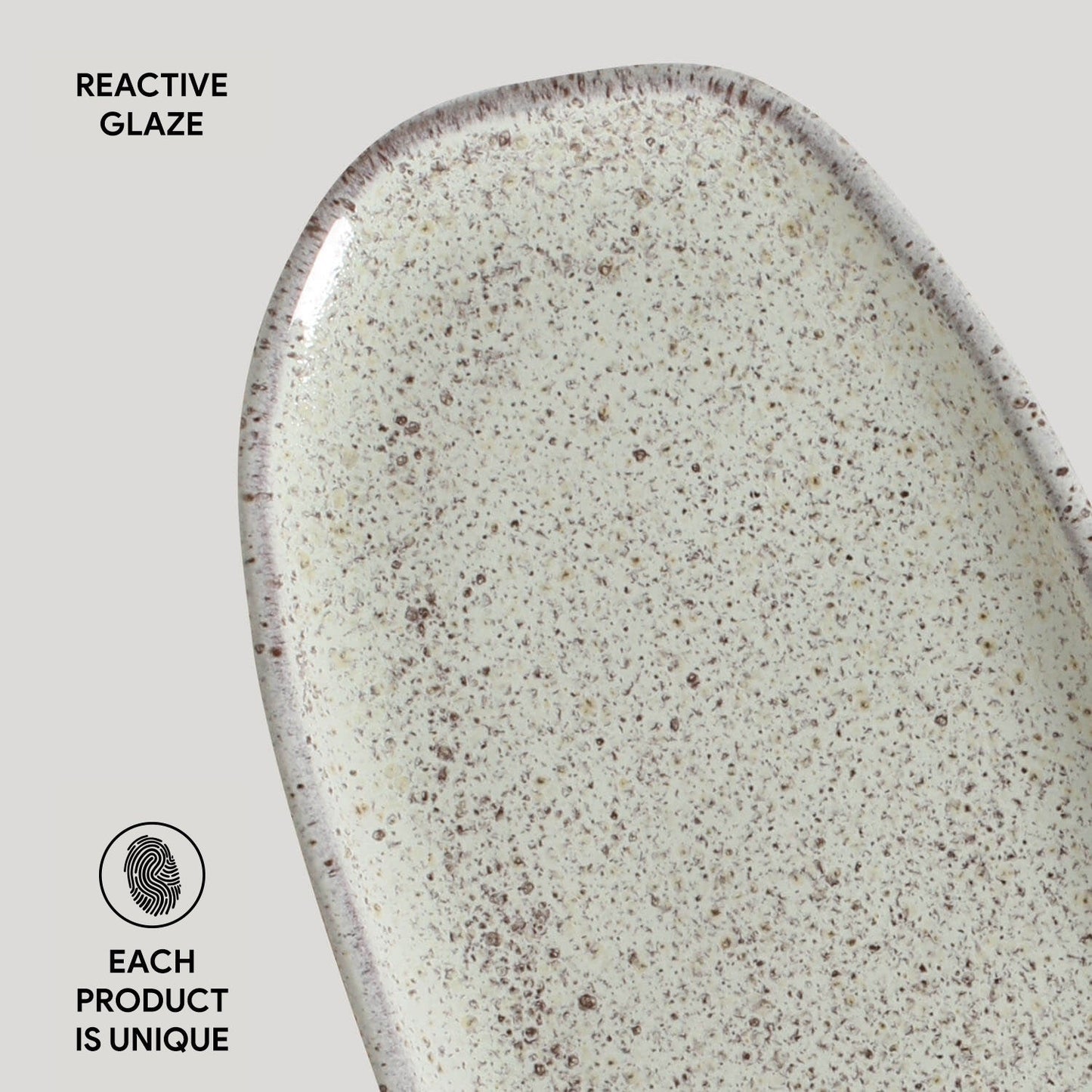 Shallow Organic Oval Platter Small Set of 4