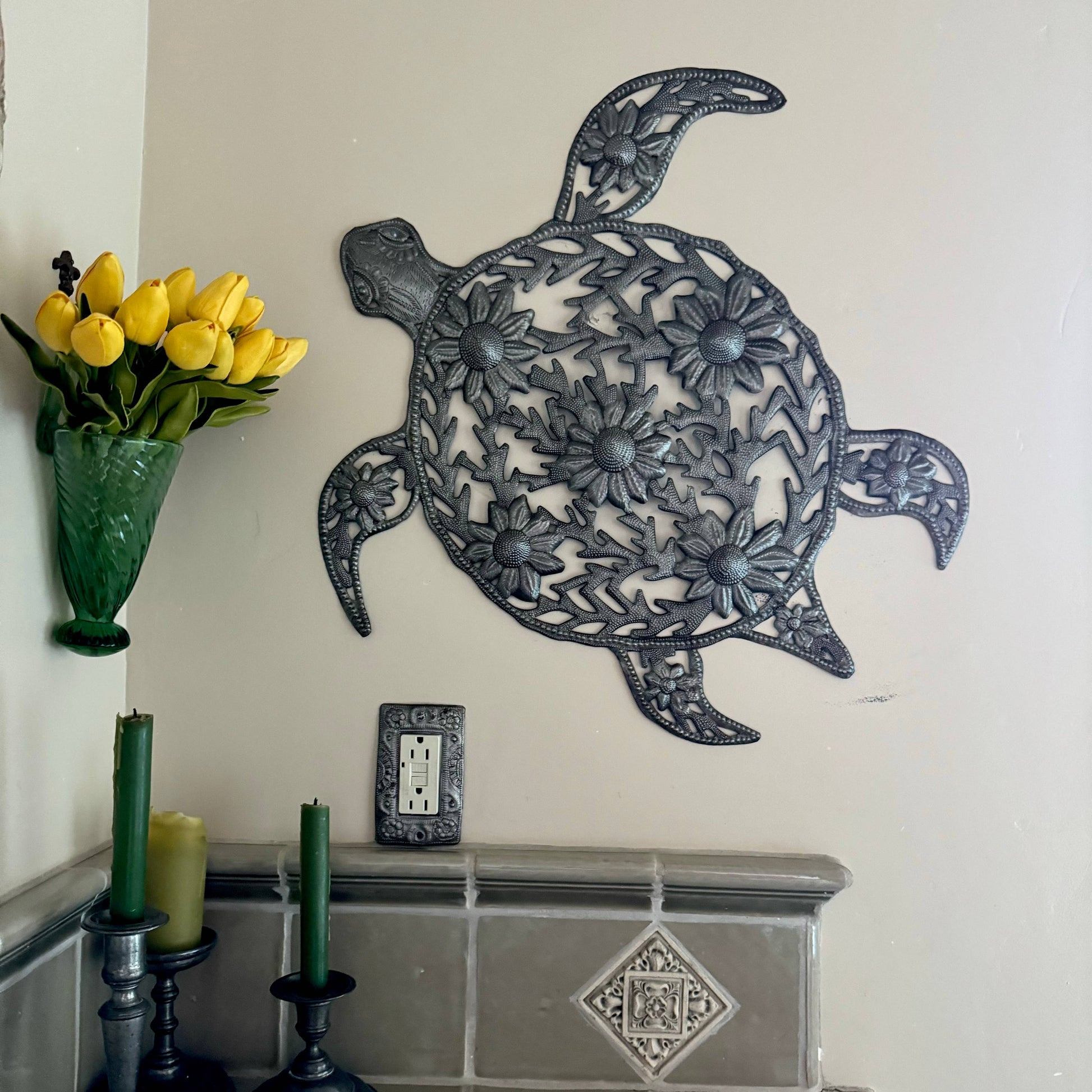 Sea Turtle Nautical Theme Beach Decor, Fair Trade Handmade