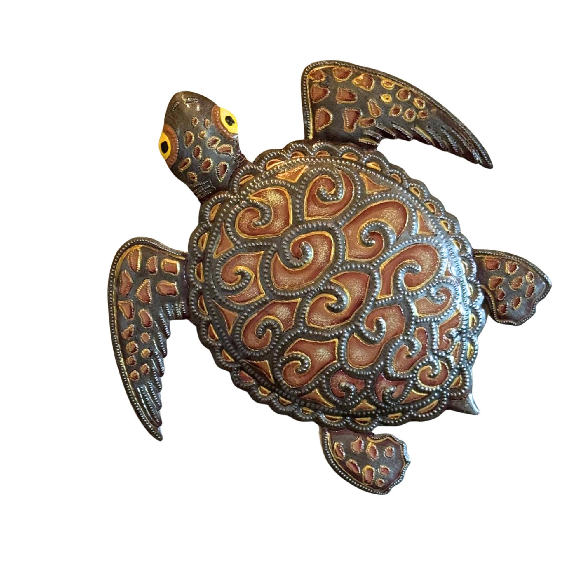 Painted Turtle 11.5"  Wall Hanging Art from Haiti