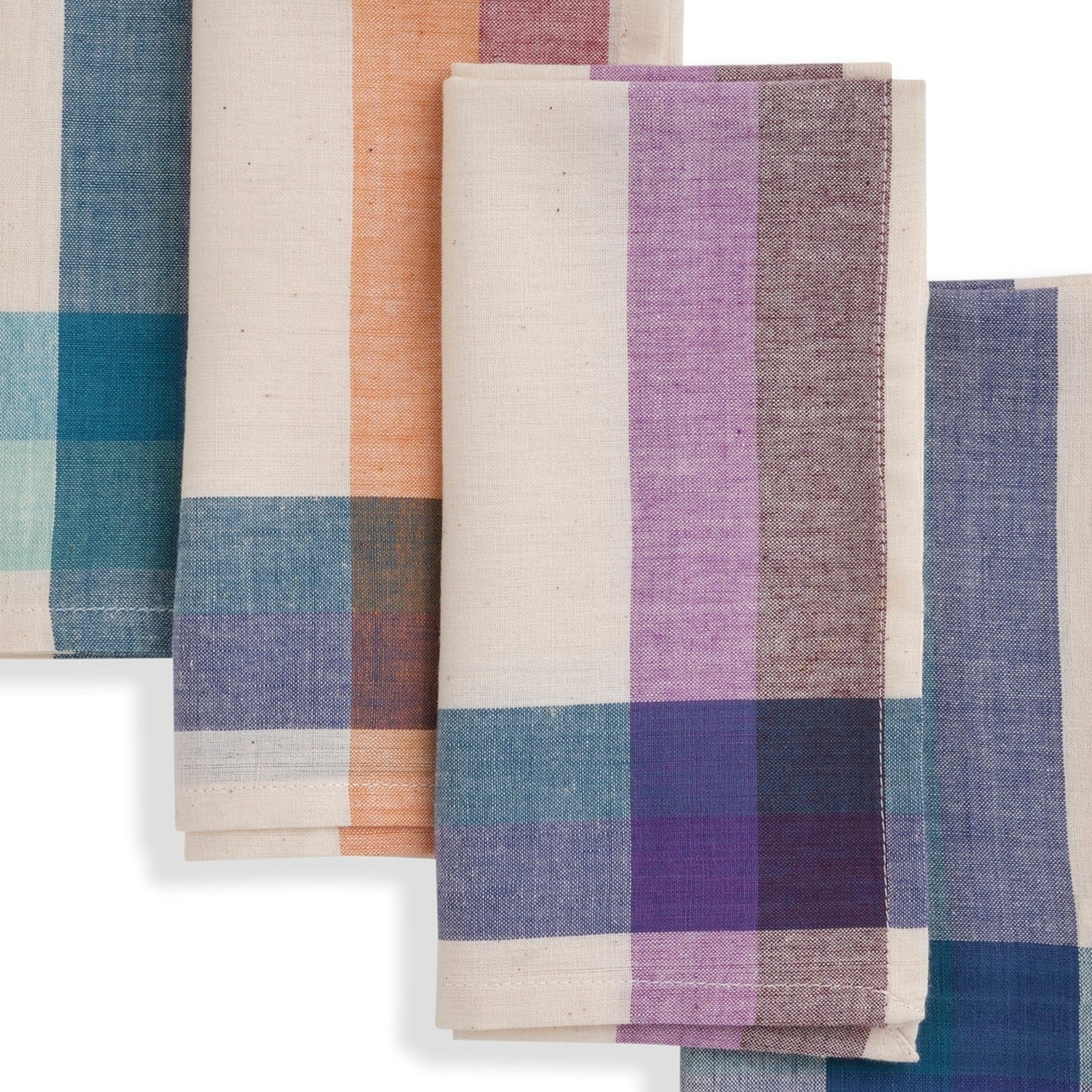 Handwoven Cotton Napkins, Set of 4 | 16" × 16" | Fair Trade | Harmonic
