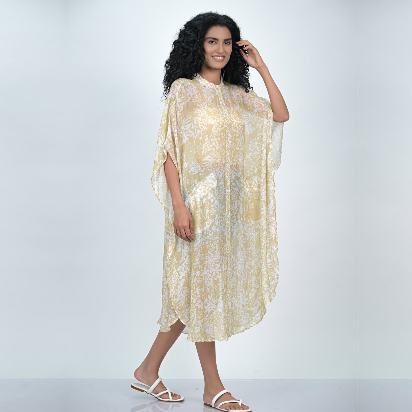 Binary Leaflet Caftan - Golden