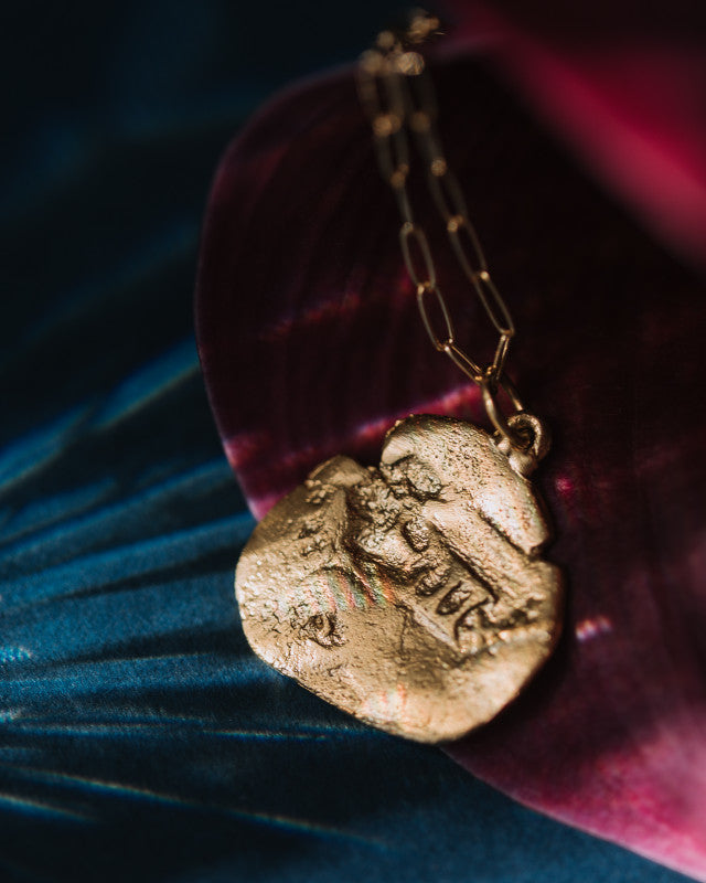 Parrot Cay Long Coin Necklace
