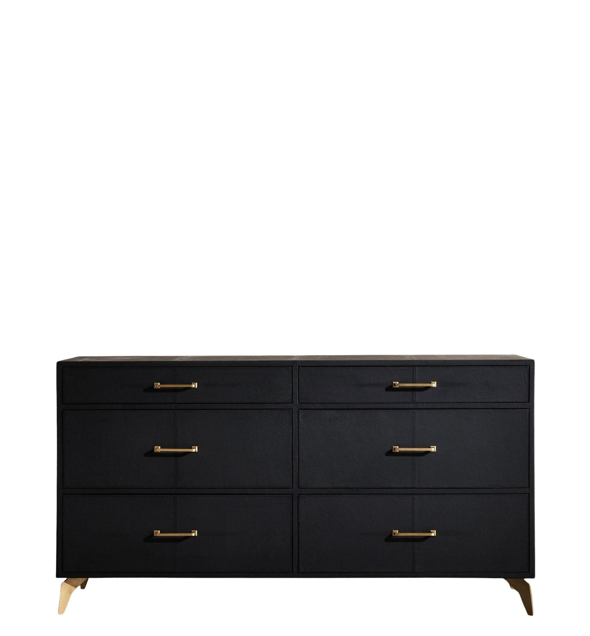 Berkeley Six Drawer Leather Dresser