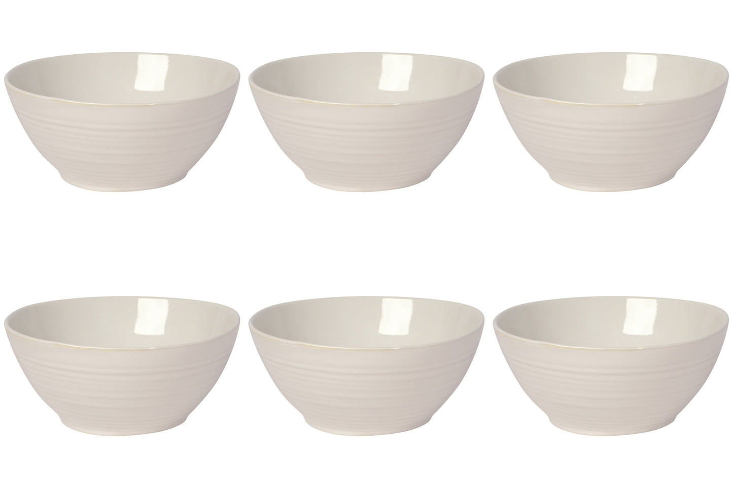 Set of 6 Bowl Soup 5.5" Aquarius Oyster
