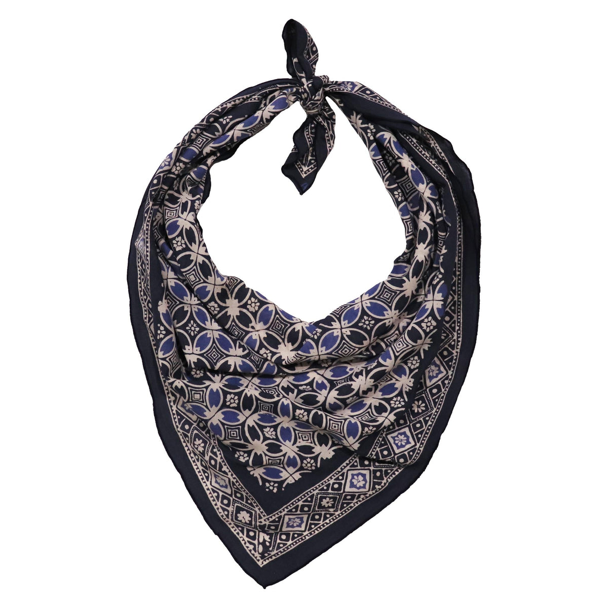 Large 39" Hand Dyed Batik Bandana Charcoal Gray, Size XL Scarf, Oversized