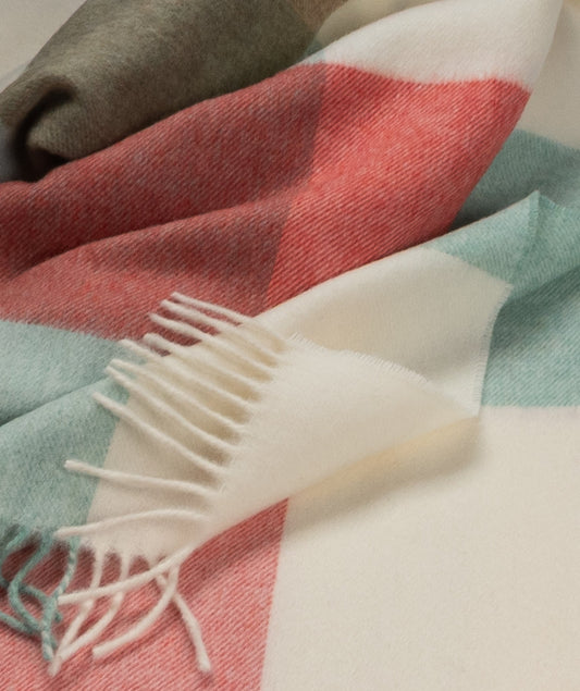 Southampton Home Merino Wool Throw – Block Melon