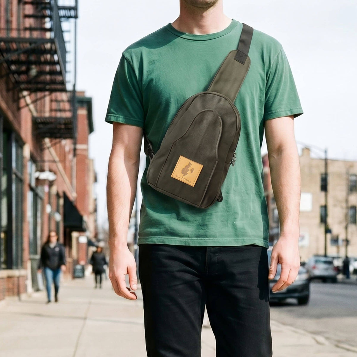 Canvas Crossbody Sling Bag for Women Men | Buru Small Sling Bag Chest Bag