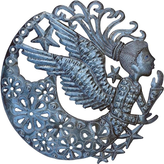 11" Angel Garden Art, Handmade Fair Trade, Wall Decor