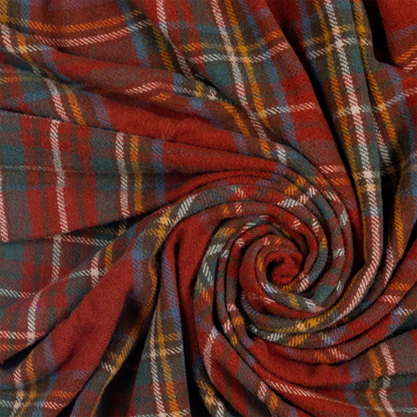 Highland Tweeds Pure New Wool Fluffy Throw - Antique Royal Stewart