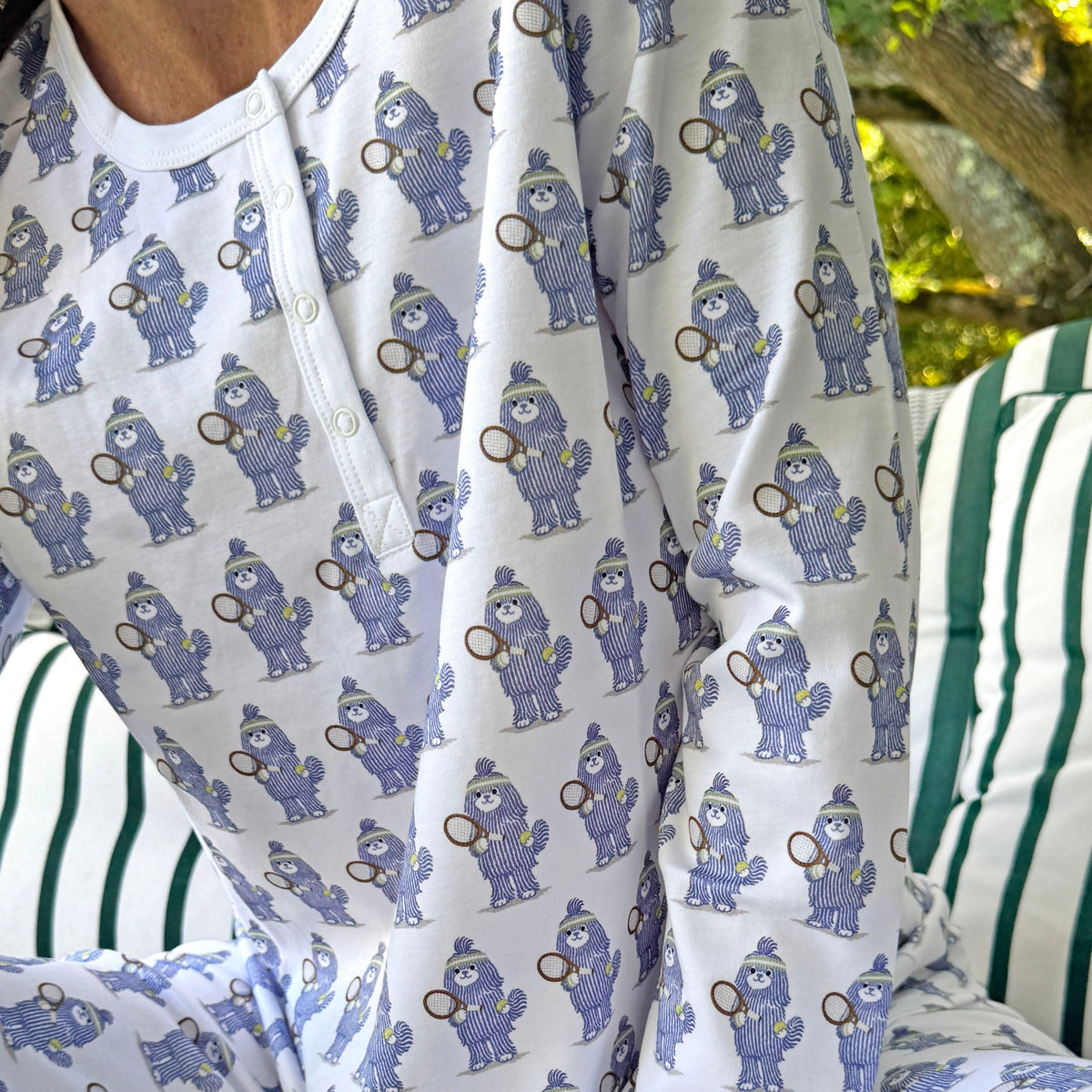 Tennis Dog Pima cotton pajamas