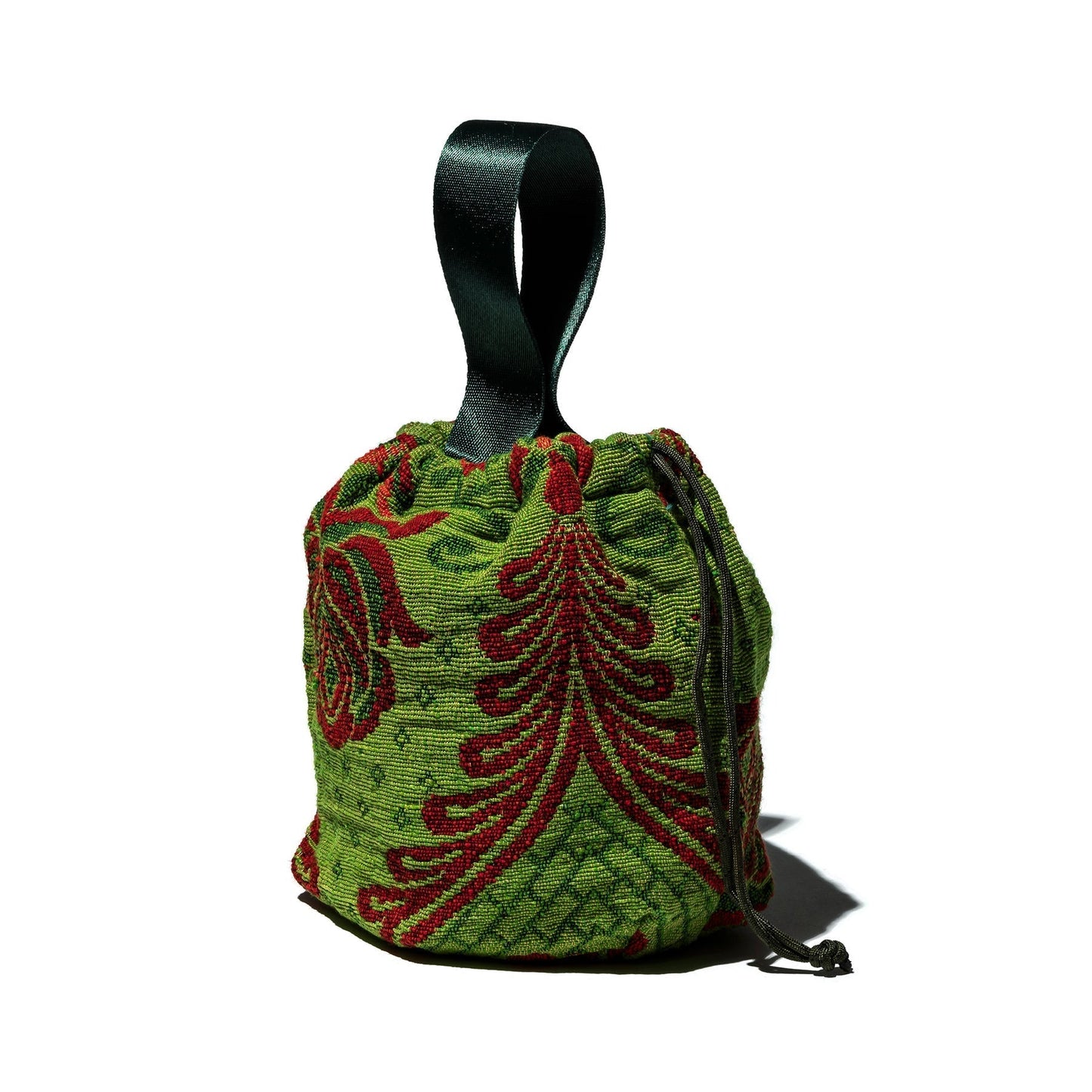 Jacquard Fabric Drawstring Bag