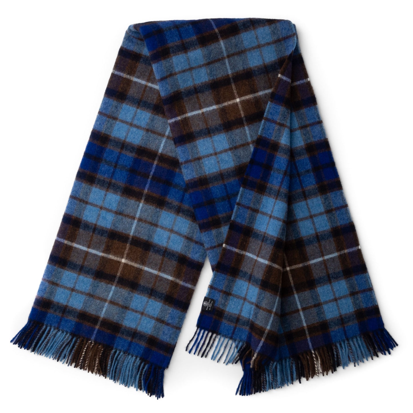 Highland Tweeds Shetland Lambswool Throw - Blue Buchanan