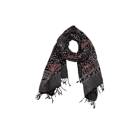 Hand Dyed Batik Scarf - Floral Star