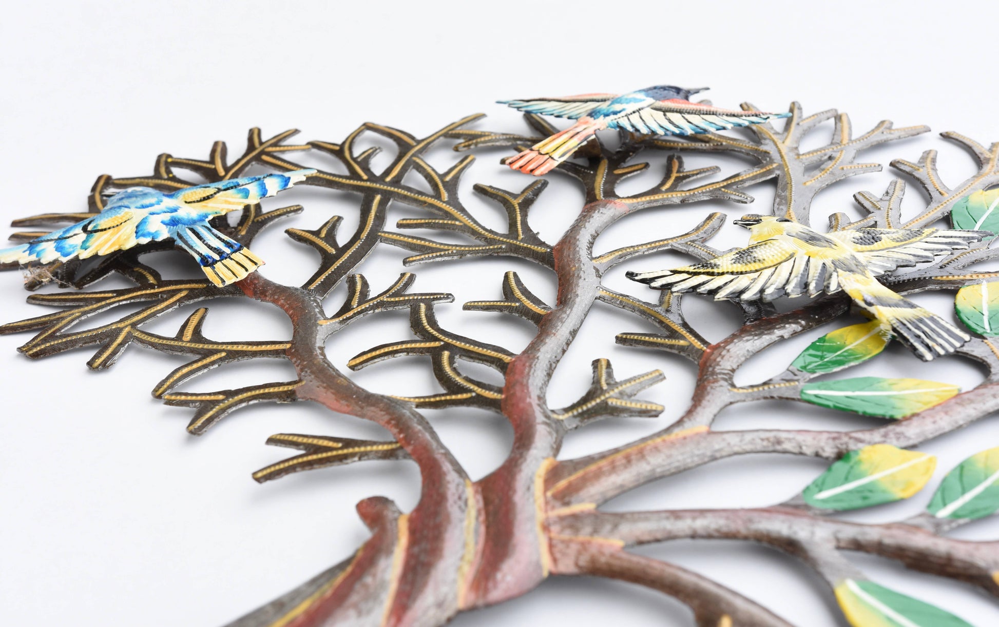 23" Haitian Metal Colorful handmade Tree of Life Wall Decor