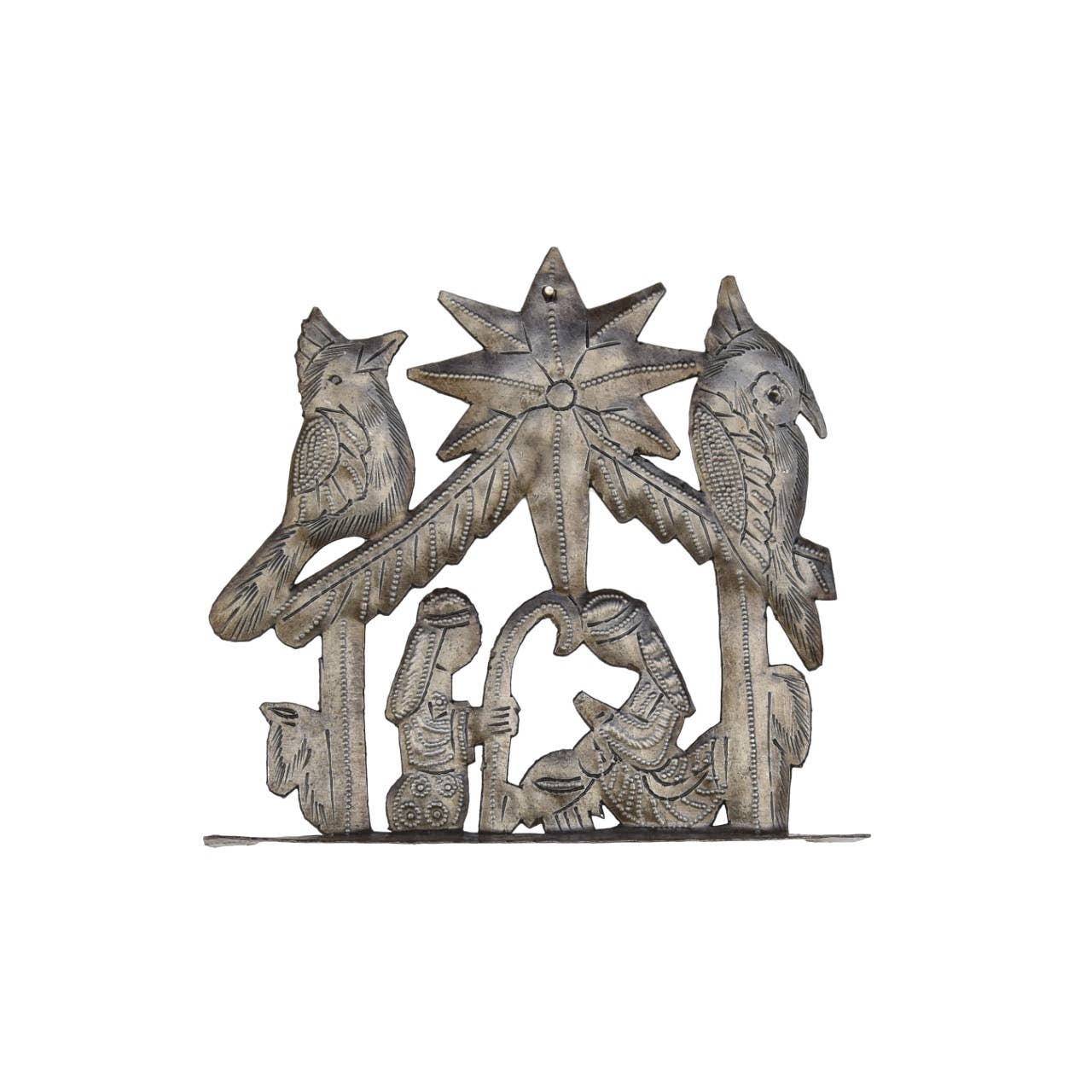 Haitian Metal Mini Standing Nativity Scene