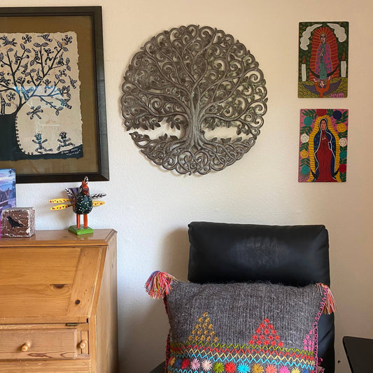 23" Haitian Metal Elegance Tree of Life,  Wall Decor