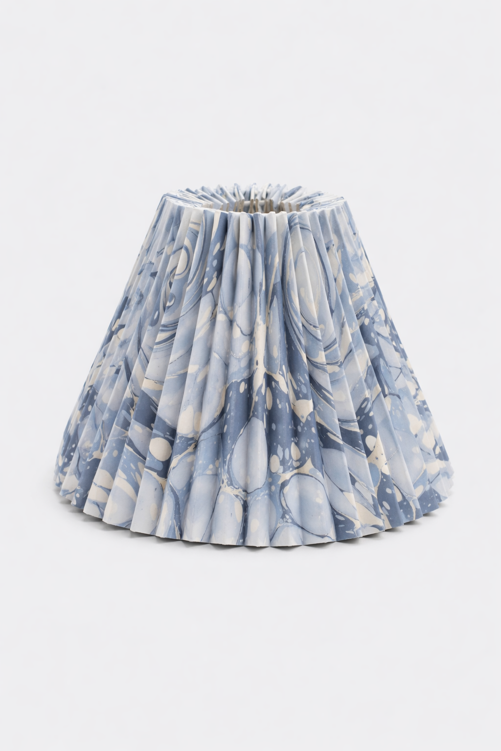 10" Pleated Empire Lampshade —  Hand-Marbled