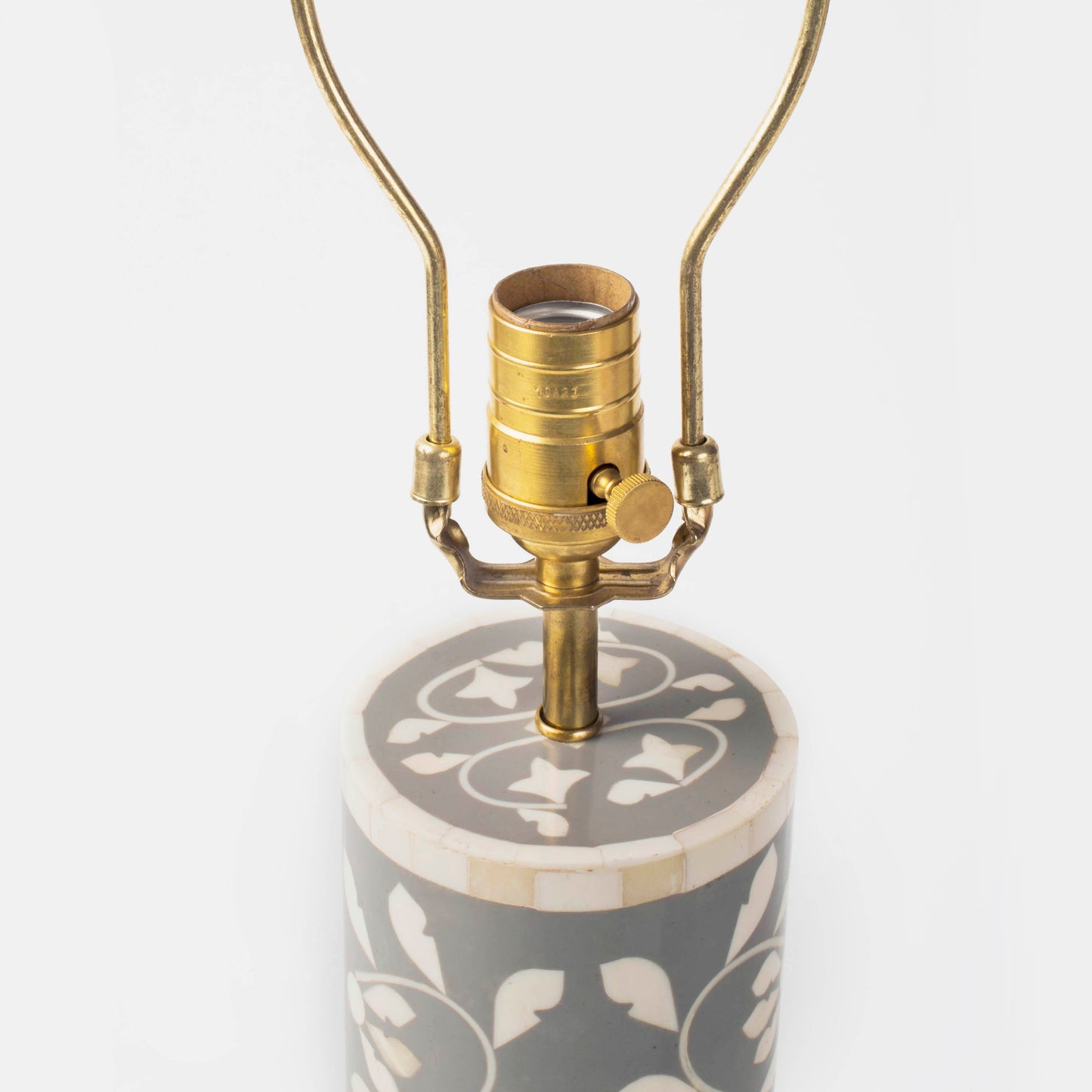 Floral Vines Bone Inlay Table Lamp Base