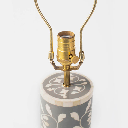 Floral Vines Bone Inlay Table Lamp Base