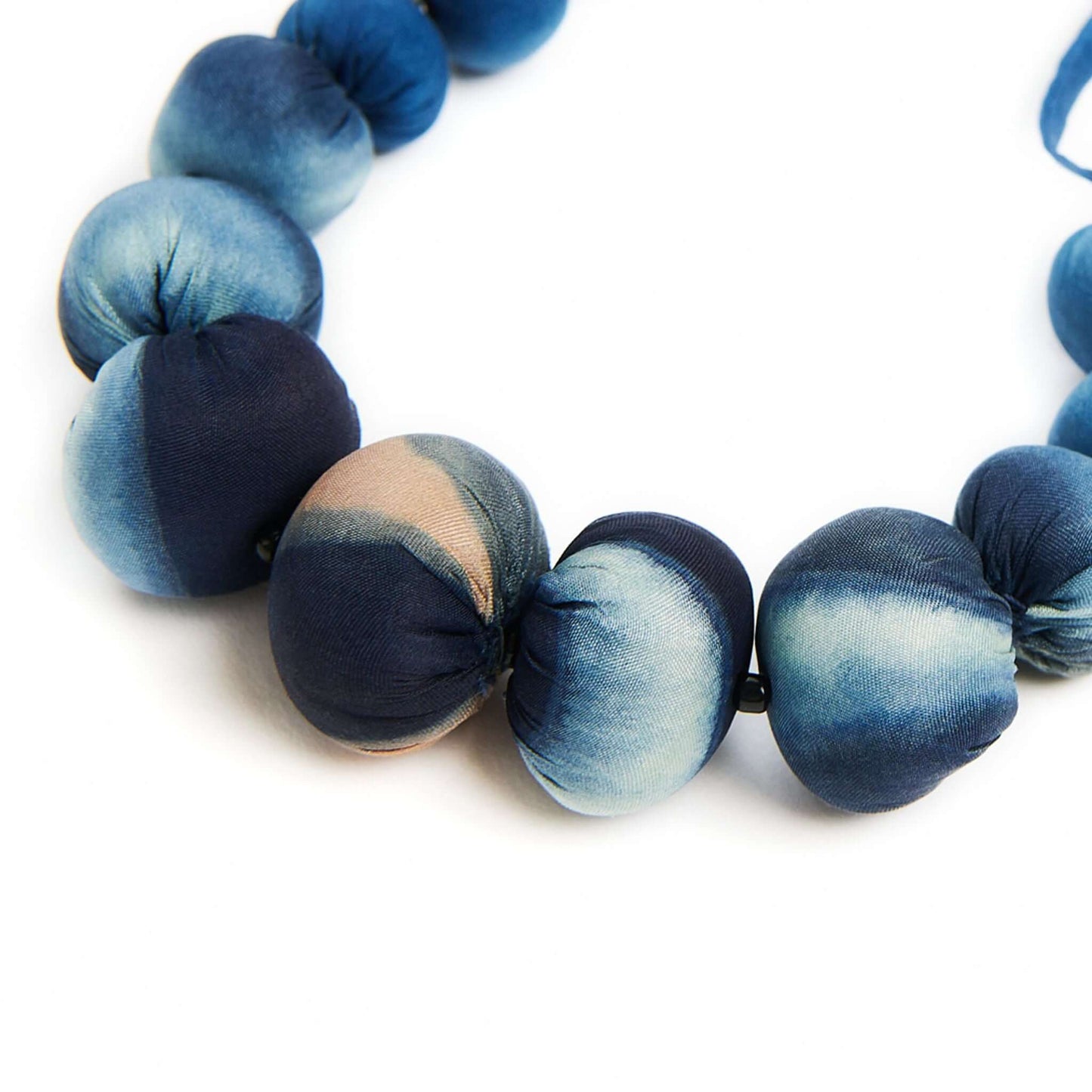 Mihika Silk Beaded Necklace Modern Artisanal— Indigold