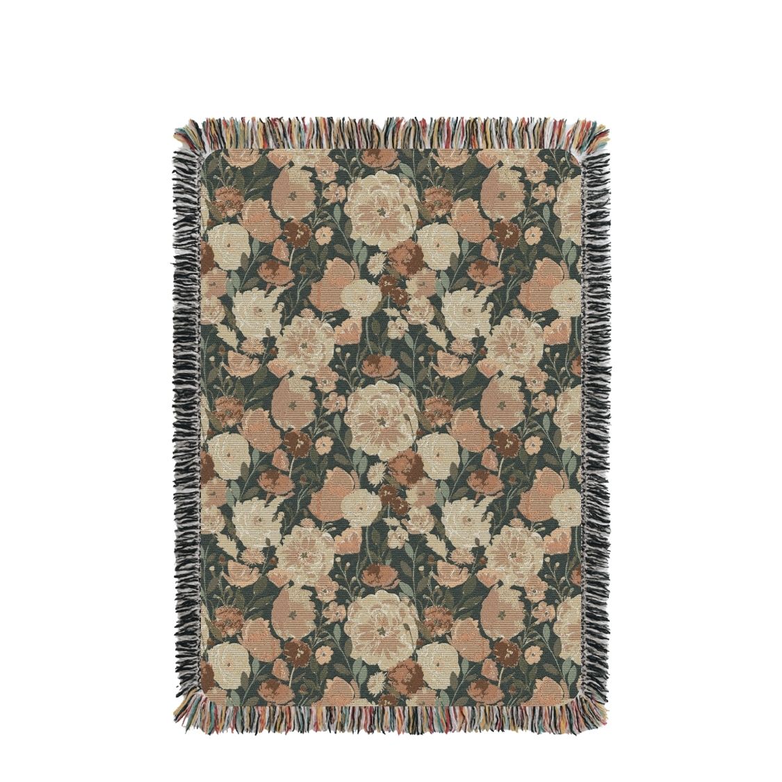 Poppy Floral Jacquard Woven Throw