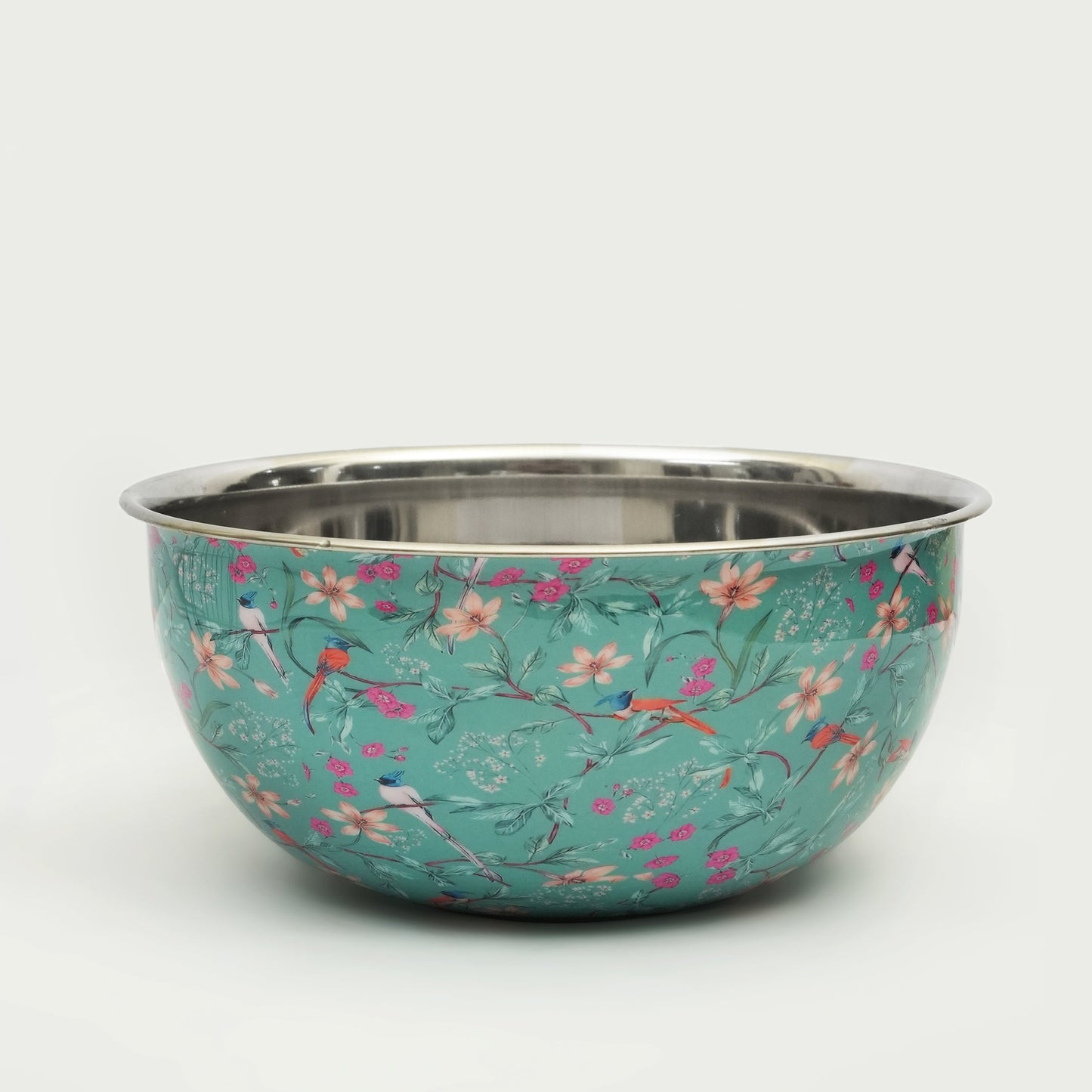 Aqua Bloom Bowl & Whisk Stainless Steel Mixing Set