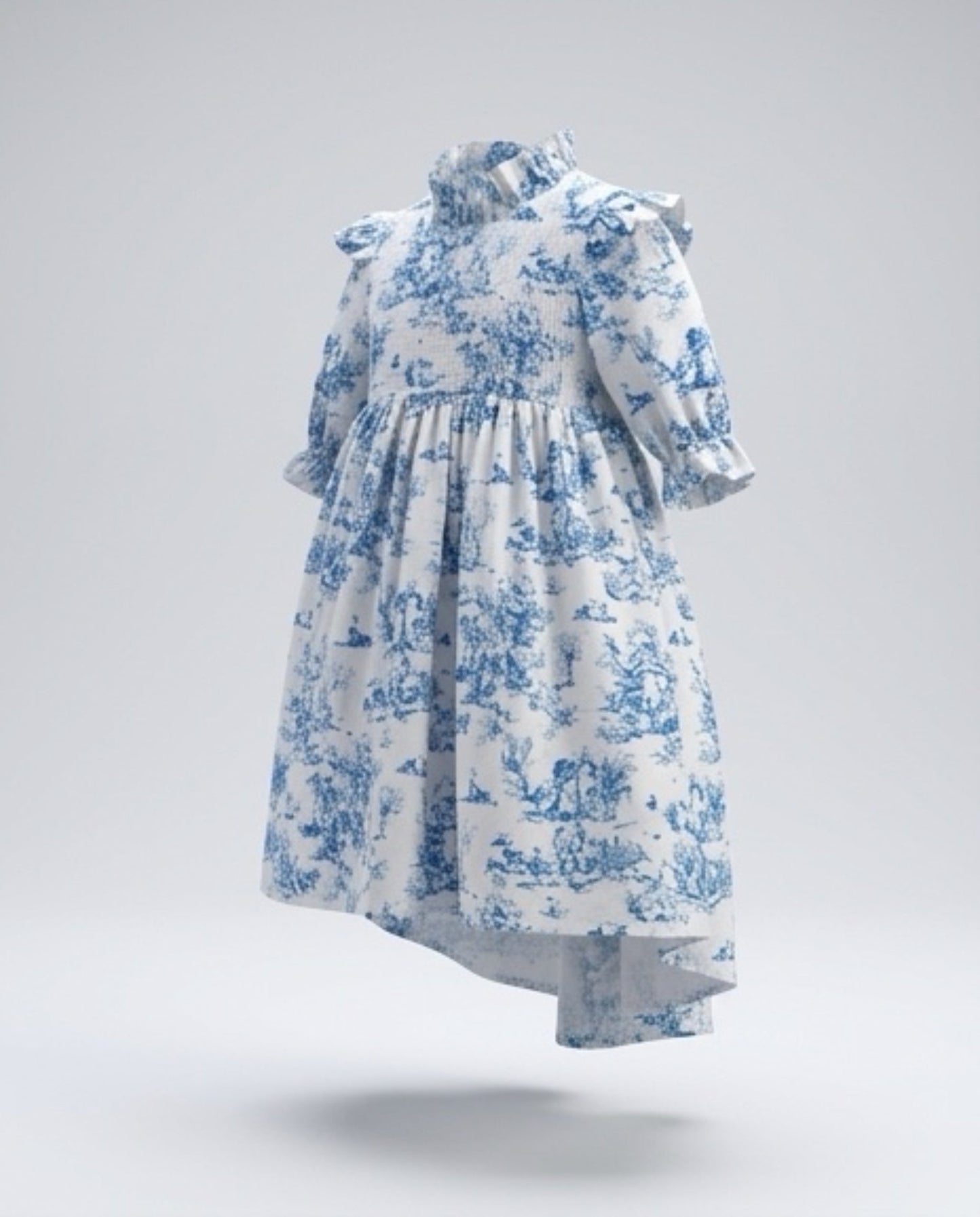 Aoki Dress-Blue Toile