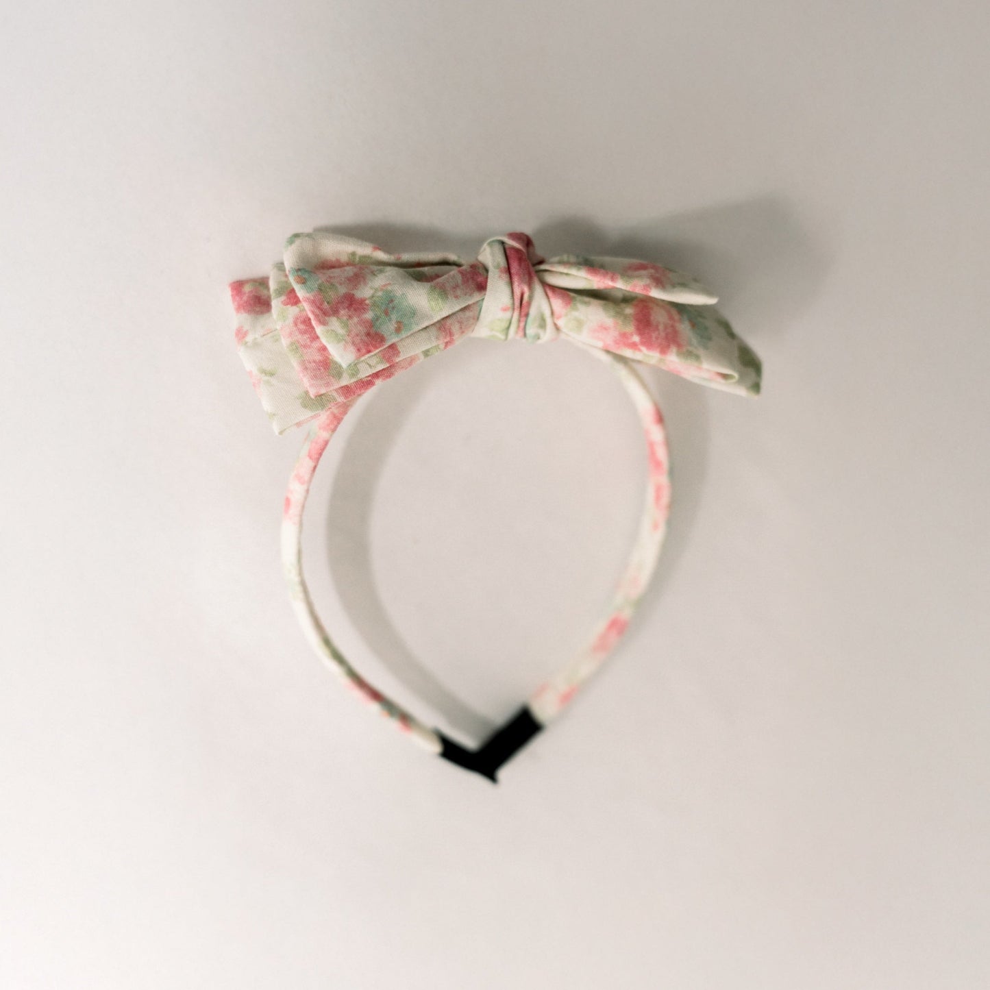 Three Little Bows Headband- Pink Blossoms