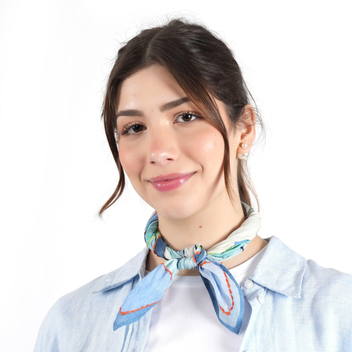 Prism Flower Bandana - Blue