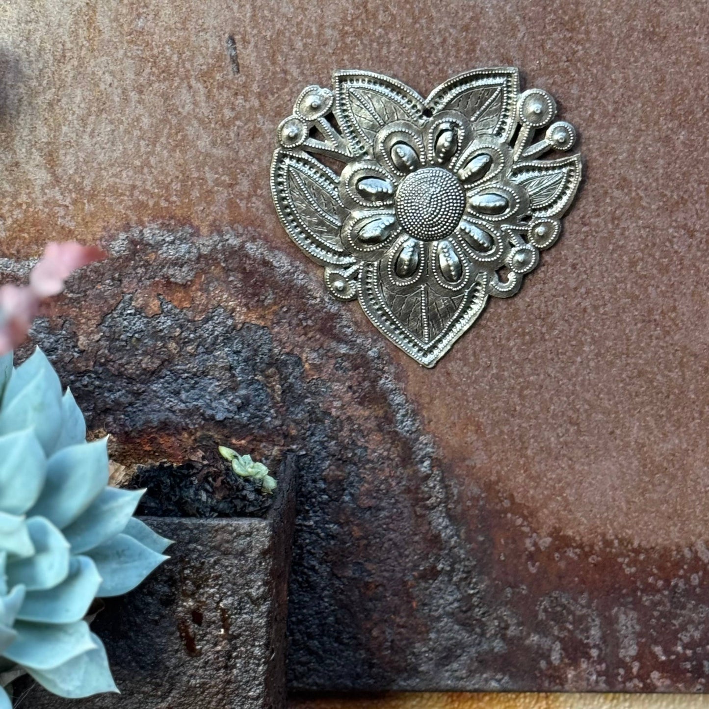 Garden Heart – Handmade Recycled Metal Heart from Haiti