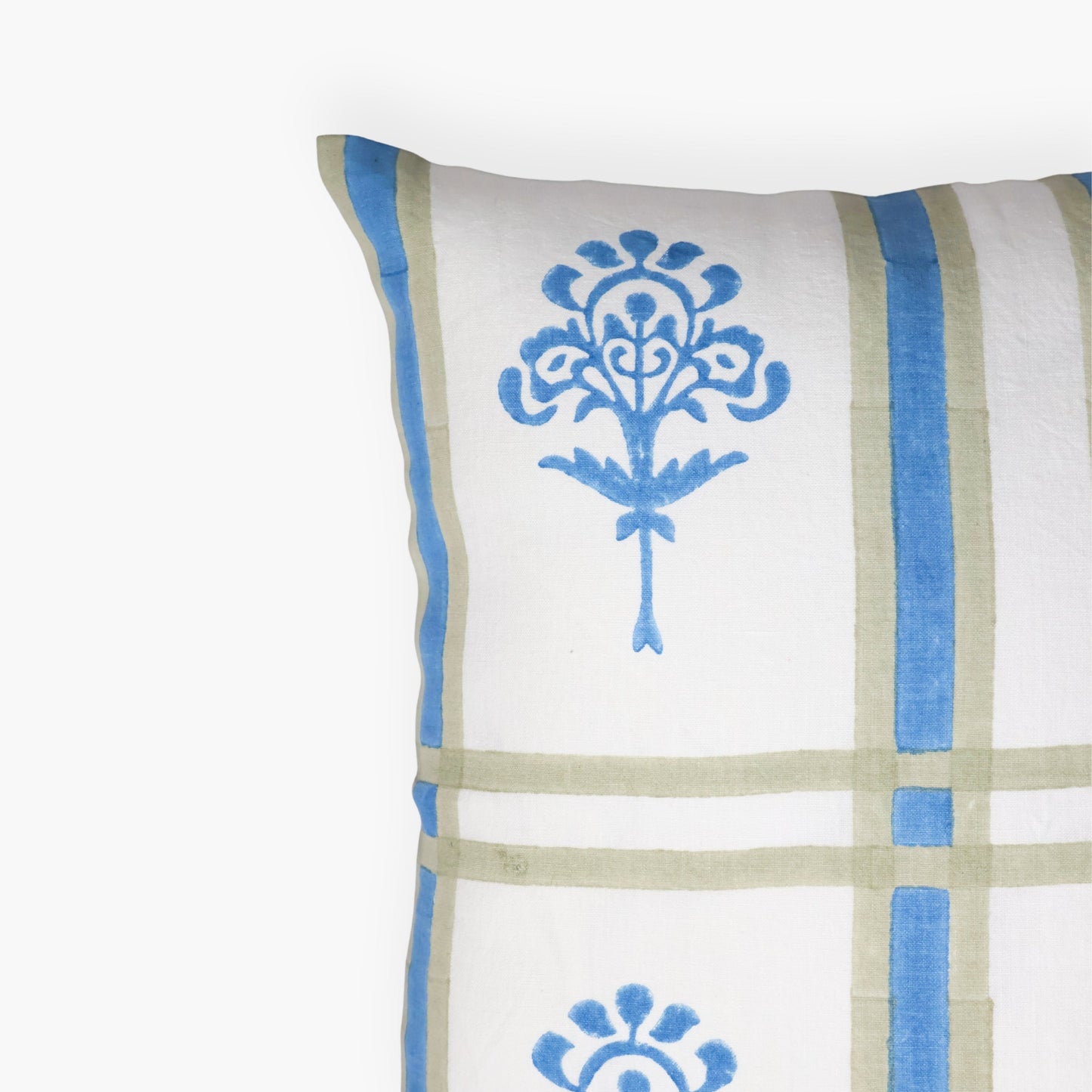Ira - Pure Linen Throw Pillow Cover - Cornflower Blue