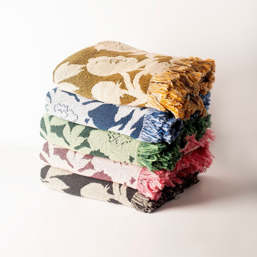 Addy Floral Jacquard Throw Blanket