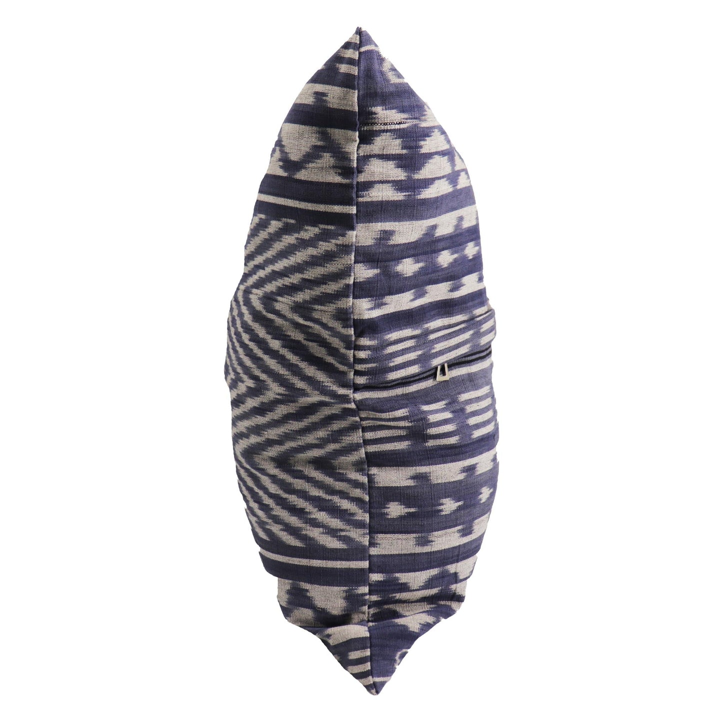 Handwoven Ikat Pillow Cover, Blue. 20 x 20 inches, Cushion Throw